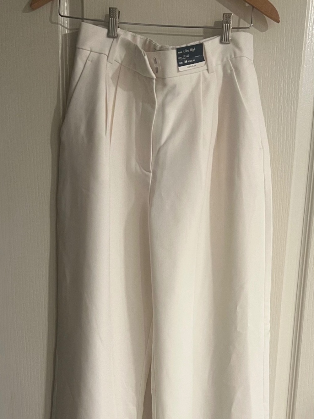 NWT Abercrombie and Fitch White Tailored Sloan Trouser Pants Curvy Love Size 6